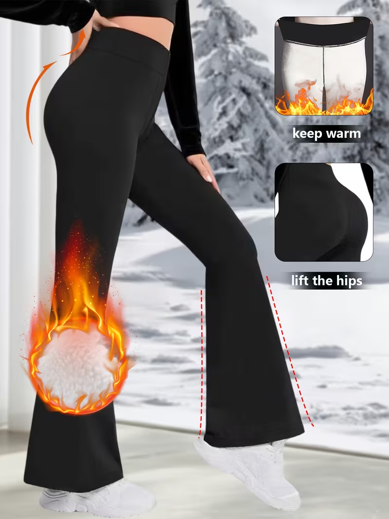 Winter Flared Pants High Waist - Outdoor Sport Outfit 评论和价格