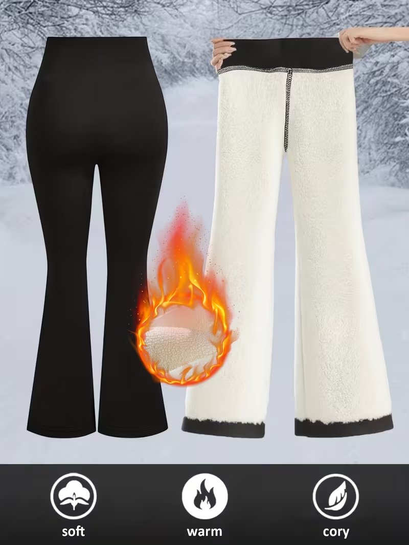 Winter Flared Pants High Waist - Outdoor Sport Outfit 评论和价格