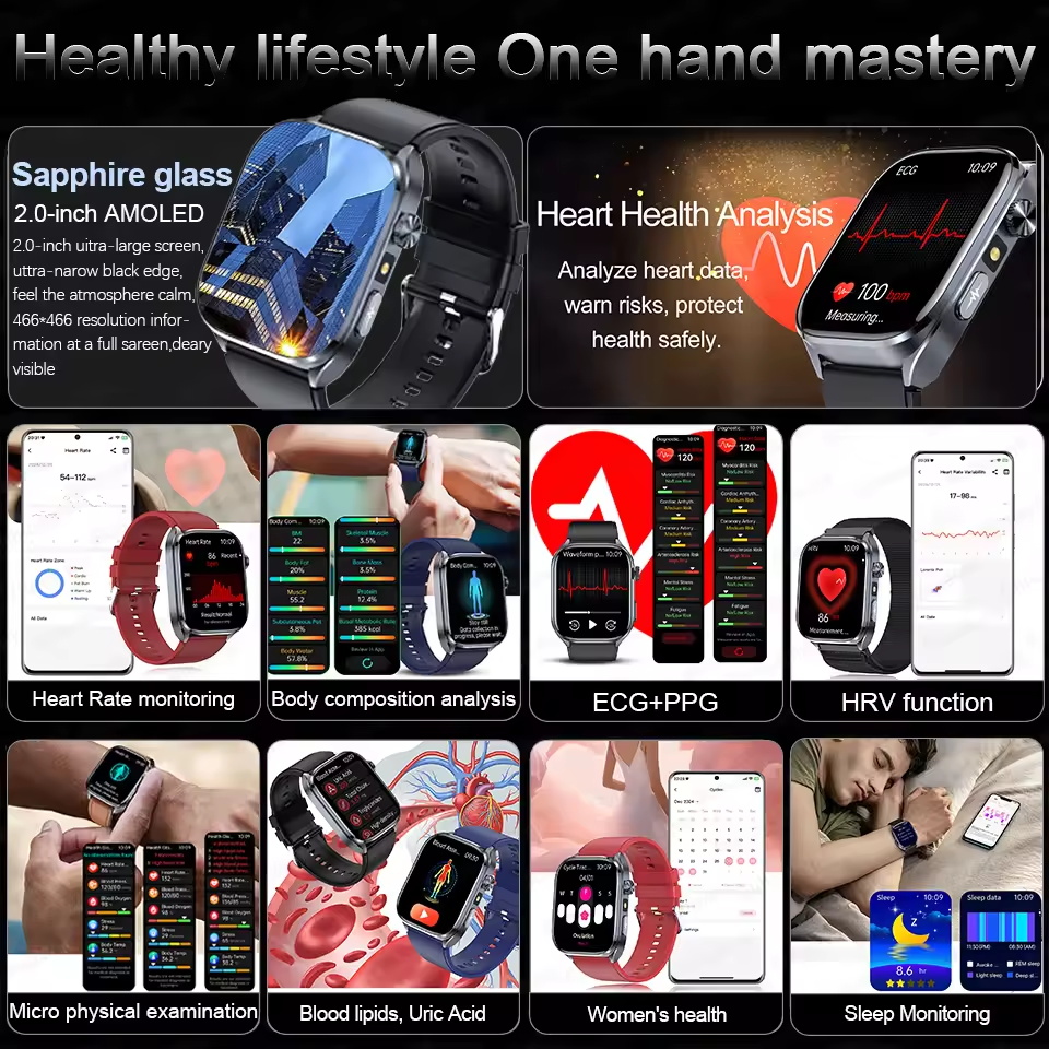 New AI Micro Physical Exam Sma - Outdoor Sport Smart Watch 评论和价格