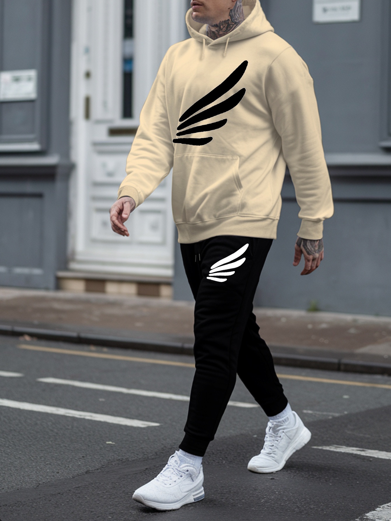 Men Autumn Winter 2‑Piece Draw - Outdoor Sport Outfit 评论和价格
