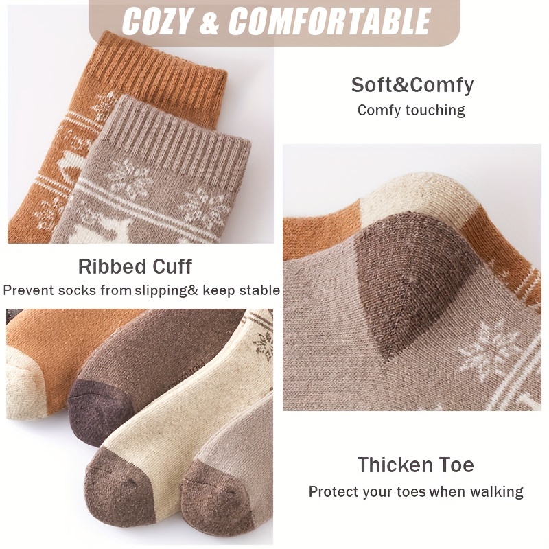 5Pairs Winter Thicken Wool Soc - Outdoor Sport Hose 评论和价格