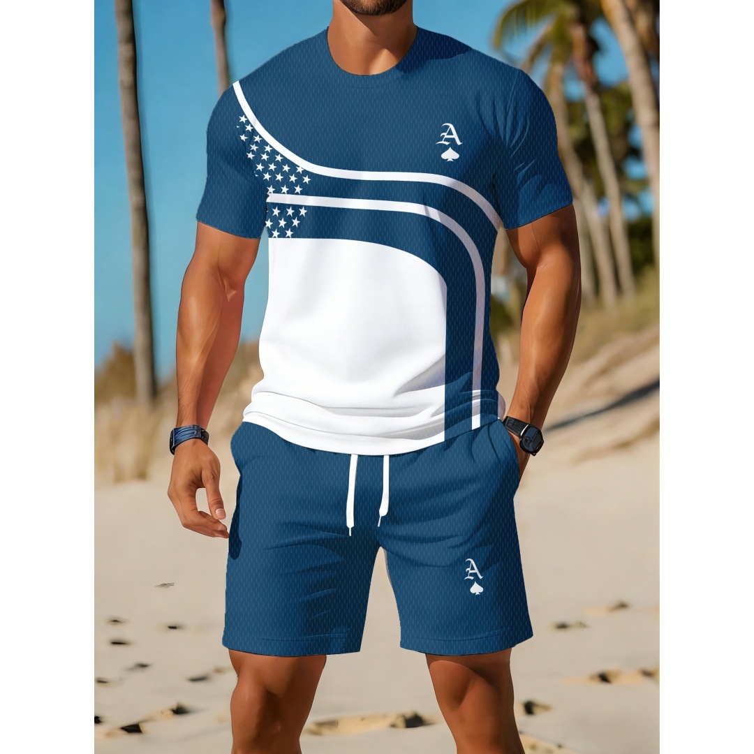 Summer Men's Casual Trendy Cur - Outdoor Sport Outfit 评论和价格