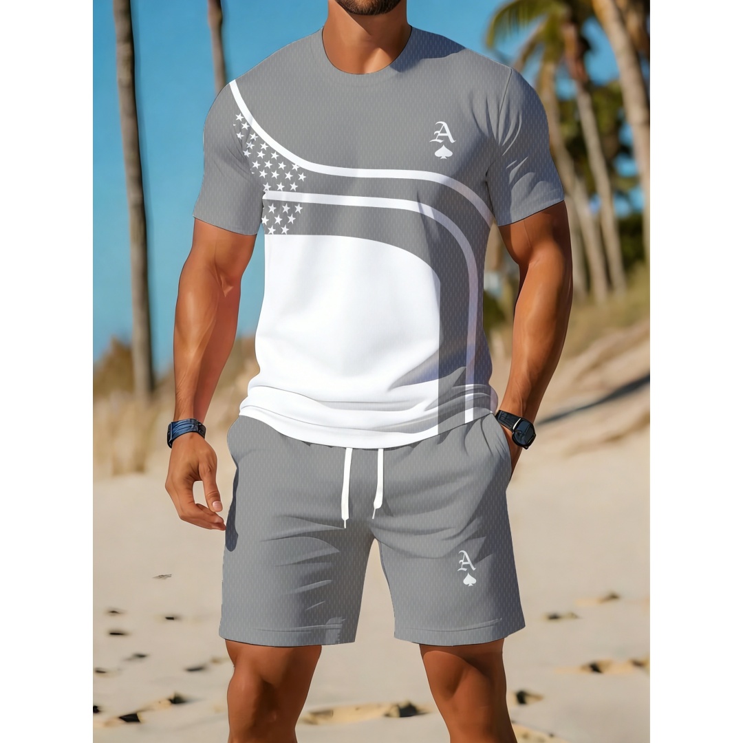 Summer Men's Casual Trendy Cur - Outdoor Sport Outfit 评论和价格