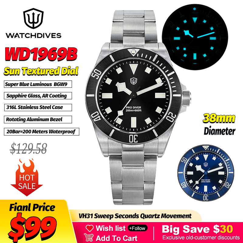 Watchdives WD1969 Sun Textured - Outdoor Sport Smart Watch 评论和价格